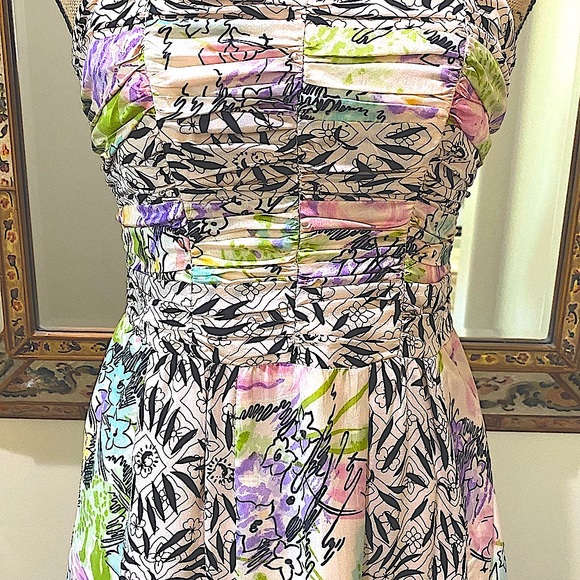 Nanette Lepore Silk Floral Strapless Dress - Picture 10 of 12